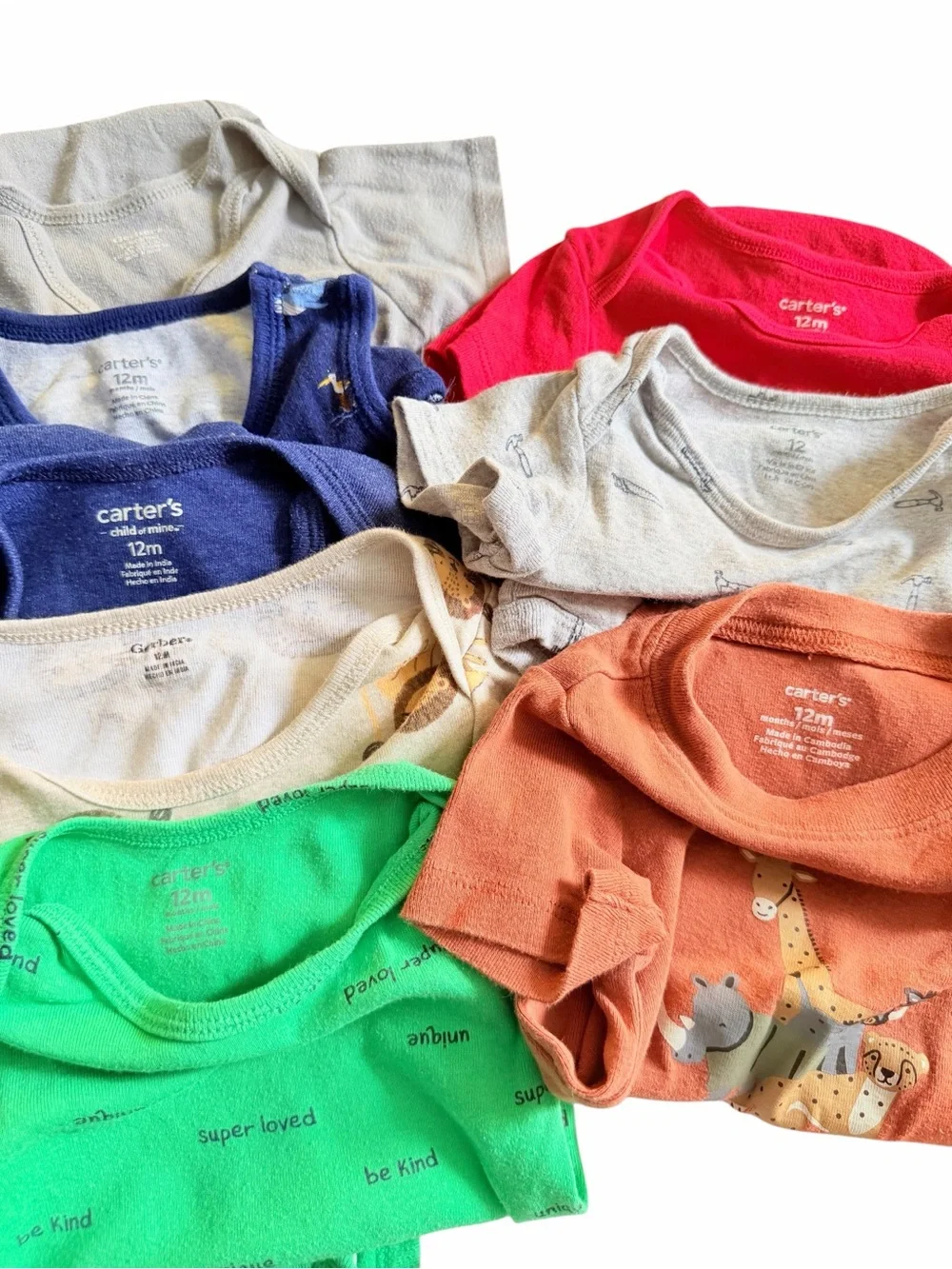 Lot of 8 Carter’s One Piece Outfits Boys 12 Months